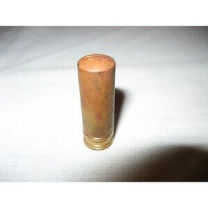 Vintage Tangee Geo W. Luft  Bullet Style Brass Lipstick Case Pink Queen